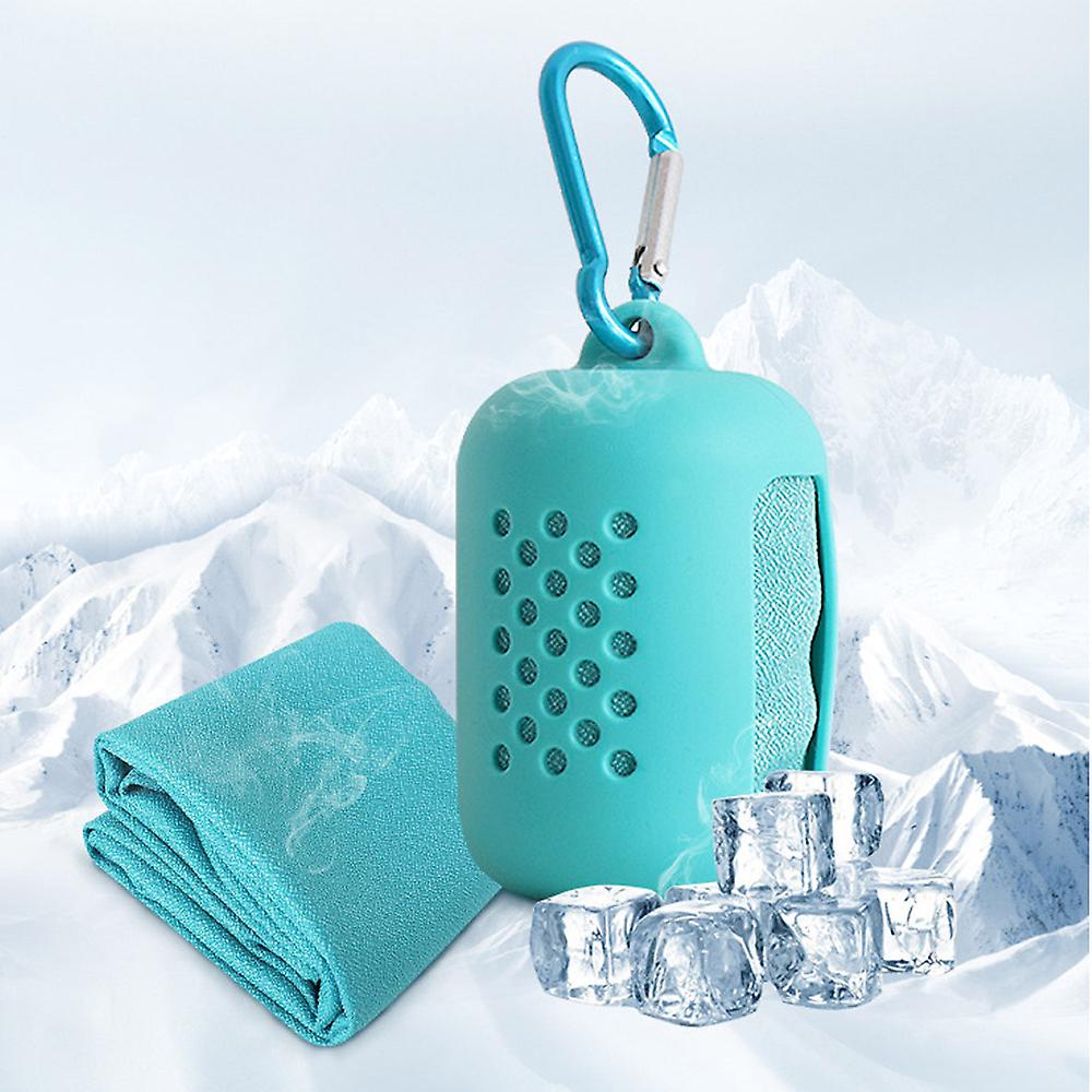 Portable Mini Sports Face and Hand Towel – Quick-Dry with Convenient Silicone Case