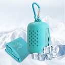 Portable Mini Sports Face and Hand Towel – Quick-Dry with Convenient Silicone Case