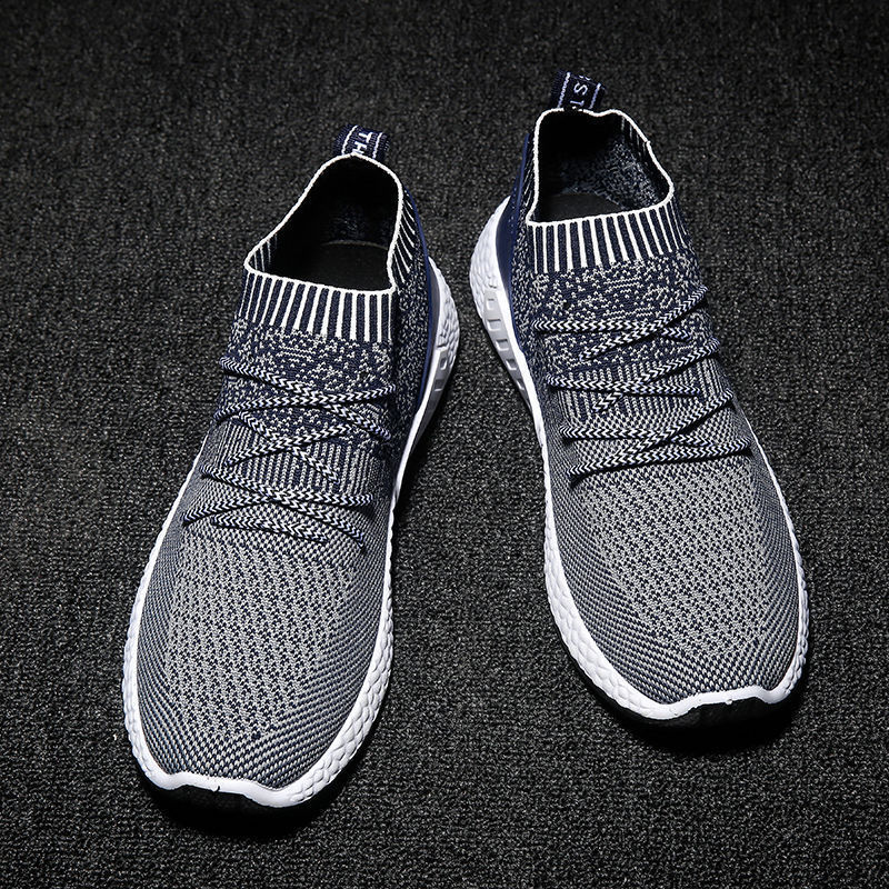 Men’s Skechers knit shoe with exceptional stretch and a lightweight design