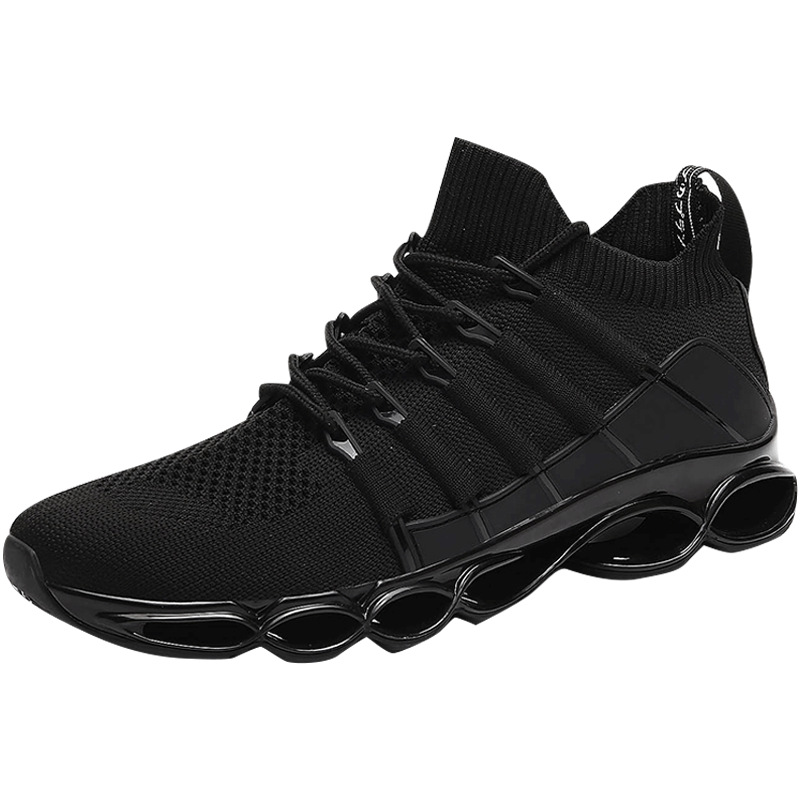 Men’s athletic shoes featuring woven mesh and a modern design