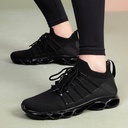 Men’s athletic shoes featuring woven mesh and a modern design