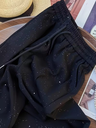 Women's Wide-Leg High-Waisted Ice Silk Pants with Glittering Star Pattern – Elegant Casual Style