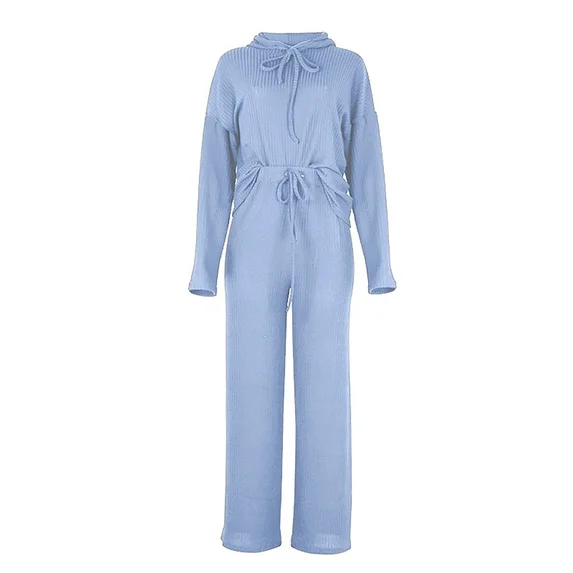 Women's long sleeve loose hooded casual suit