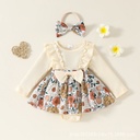 A stylish set with long sleeves, adorned with a creatively designed striped pattern 