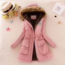 Women's long sleeve lamb wool cotton coat