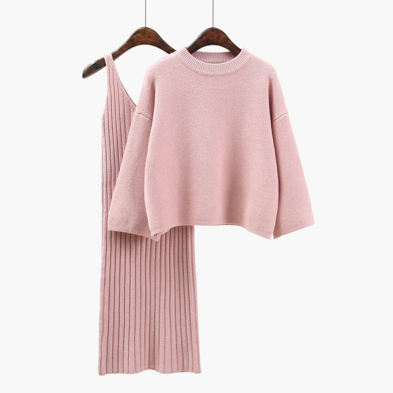 Two-piece knitted skirt