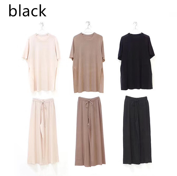 طقم كاجوال من قطعتين بأرجل واسعة