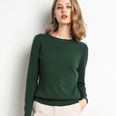 Pullover Long Sleeve Round Neck Half High Collar
