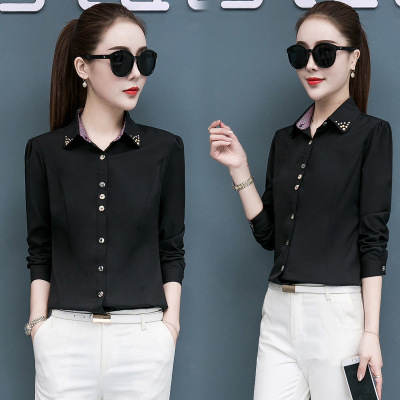 Women's long-sleeved chiffon shirt