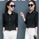 Women's long-sleeved chiffon shirt