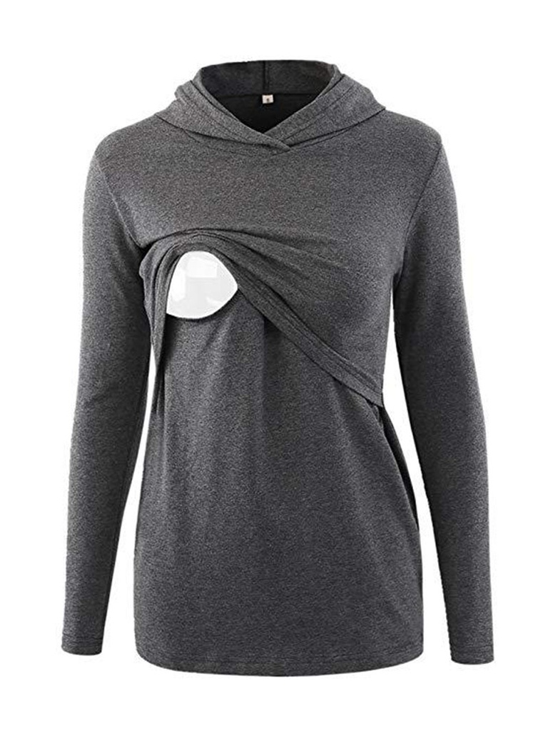 Long sleeve breastfeeding top