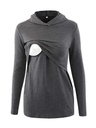 Long sleeve breastfeeding top