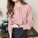 Long sleeve temperament shirt