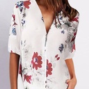 Loose printed chiffon shirt