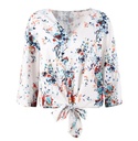Spring new printed chiffon shirt