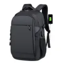 Fashion Men's Black Double-shoulder Backpack