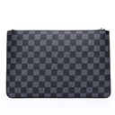 Men's Soft Pu Plaid Business Casual Clutch