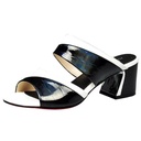 Fashion Western Style Ladies Leather Slippers
