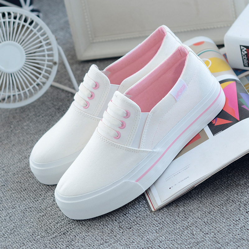 Summer Student Spring One-step Lazy  Flat White Shoes