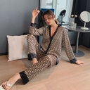 Retro Sexy V-Neck Fashion Ice And Snow Silk Home Service Suit Can Be Worn Outside