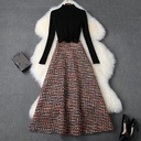 Half-Length Skirt, Temperament, Western Style, Thin Suit, Two-Piece Female
