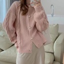Idle Style Gentle Retro Twist Design Sweater Fashionable Jacket Women