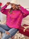 Foreign Trade Cross-border Hot Christmas Knitted Loose Heart-shaped Jacquard Sweater