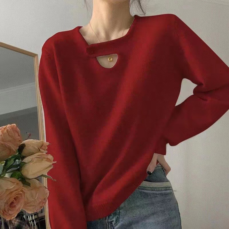 French Knitwear Thick Sweater Korean Retro Gentle Style
