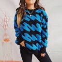 Autumn And Winter Loose Wave Striped Long Sleeve Knitted Sweater