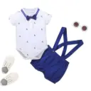 Gentleman'S Baby Short-Sleeved One-Piece Two-Piece Suit
