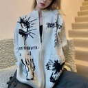 American Retro Crew Neck Knitted Cardigan Top Women