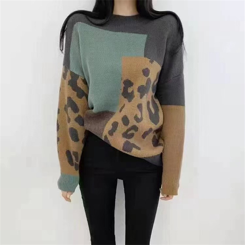Retro Loose Outer Wear Idle Style Knitted Temperament Pullover Top