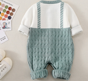 Sleeve Casual Green Spring And Autumn Warm Single-Breasted Jumpsuit