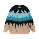 Men's And Women's Same Round Neck Jacquard Knitted Sweater