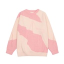 Vintage Color-block Crew Neck Knitted Sweater