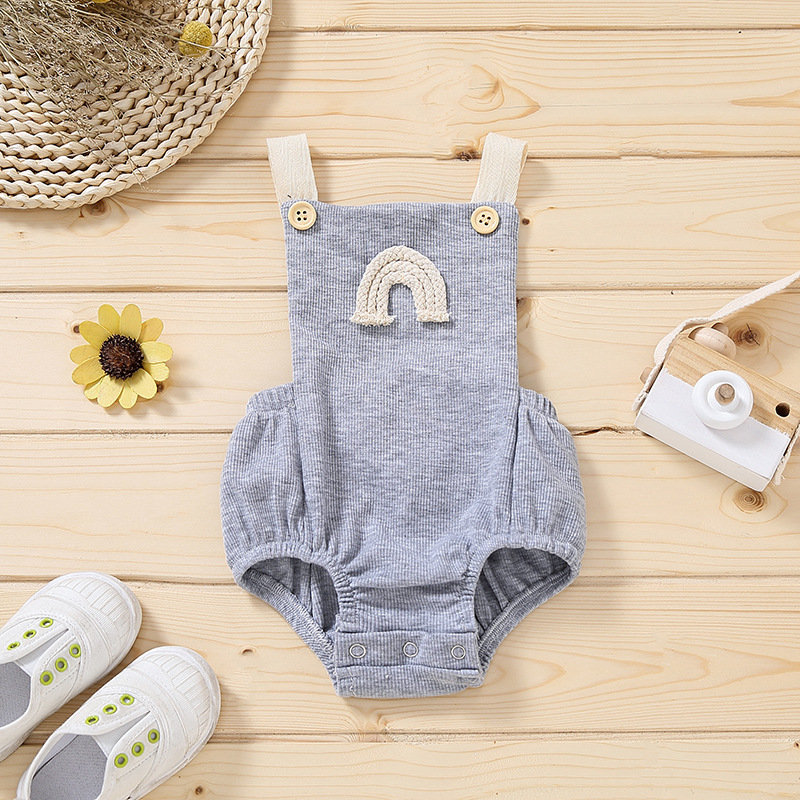 Rainbow Clothes Baby Boys And Girls Triangle Climbing Suit