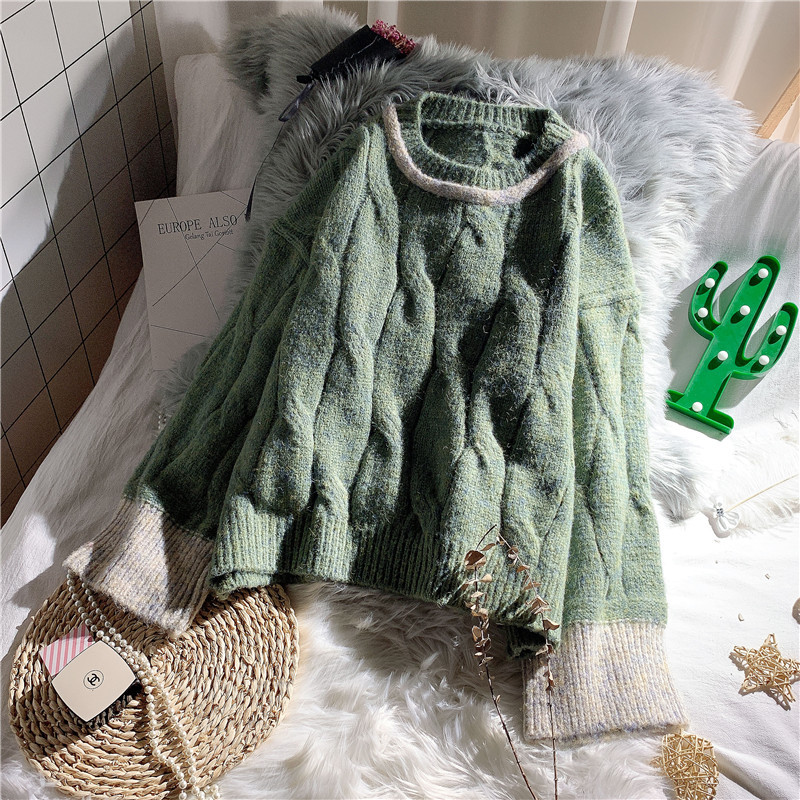 Women's Short Loose Autumn New Solid Color Pullover Sweater