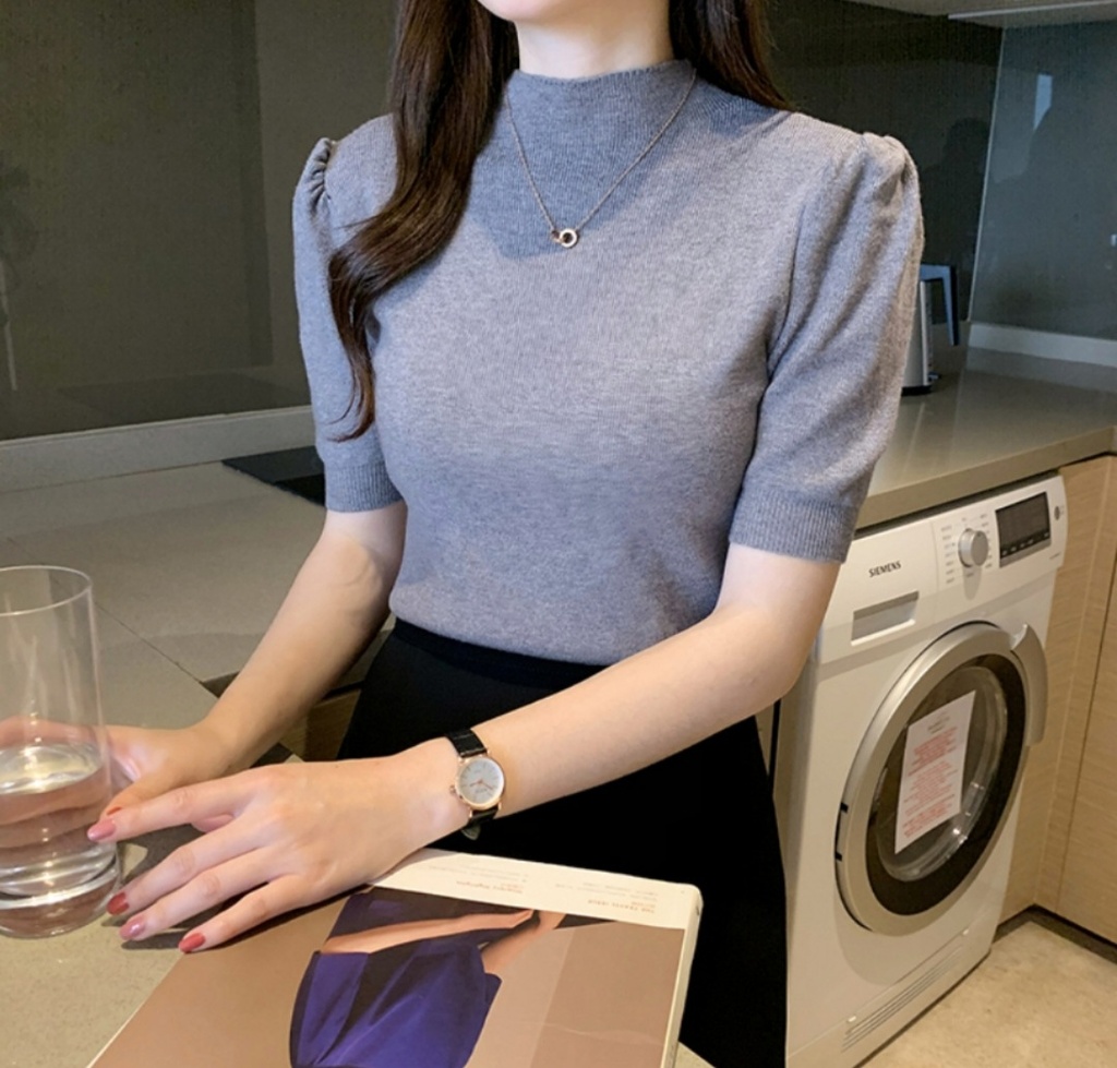 Women's Short Half High Collar Bottoming Shirt