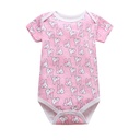 Short Sleeved Cotton Baby Jumpsuit Romper Triangle Jumpsuit