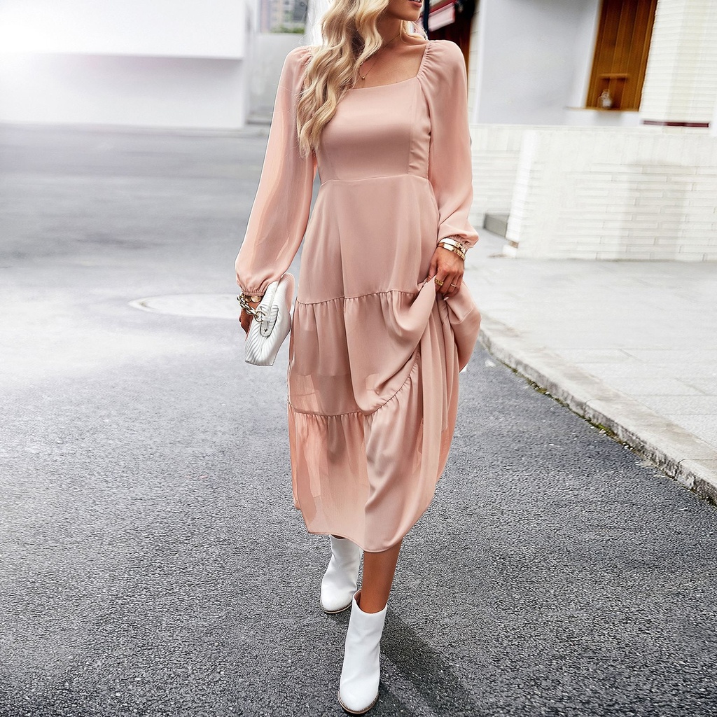 Square Collar Dress Female Temperament Elegant Dress