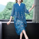 Loose Slimming And Fashionable V-neck Fashion Dress