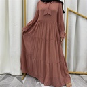 Women's Patchwork Long Sleeve Middle East Fashion Dress