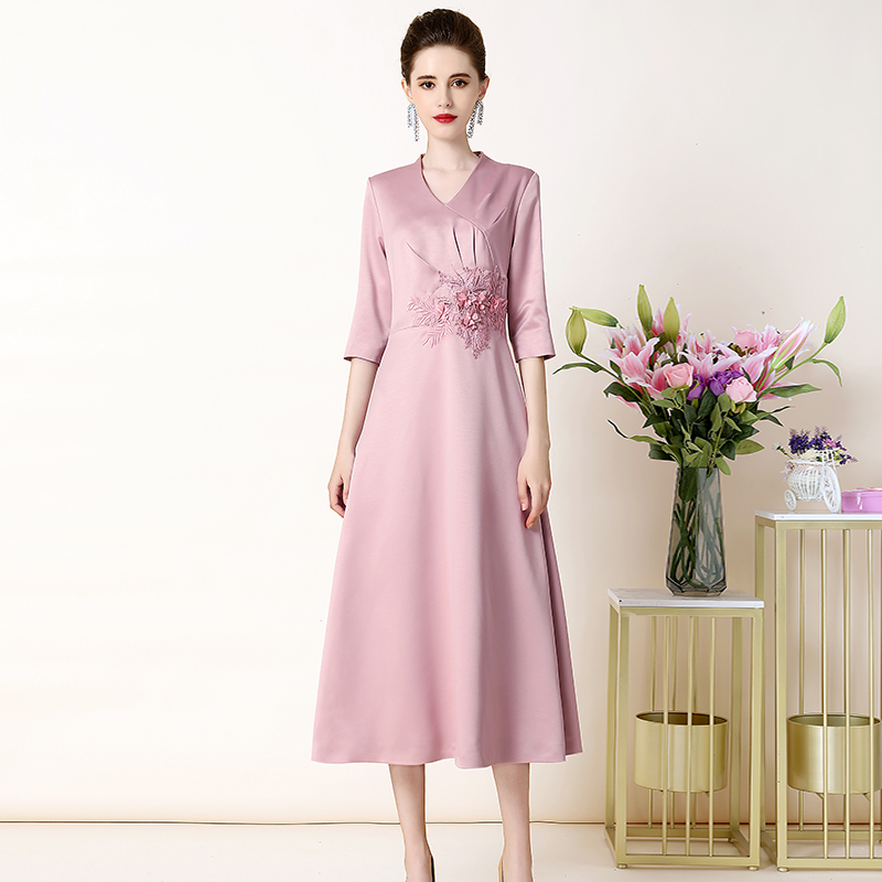 Women's Slim Fit Thin Embroidery Dress