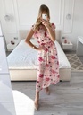 Sleeveless Chiffon Print Ruffle Belt Dress