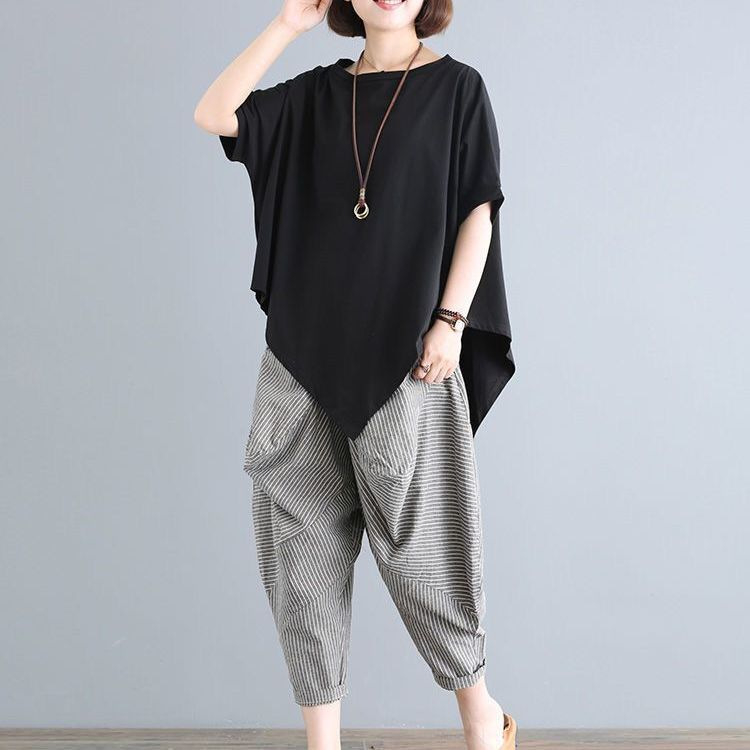 Slim Dolman Sleeve Harem Pants Suit