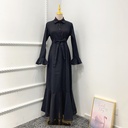 Flared Sleeve Shirt Dress Dubai Robe