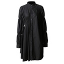 Irregular Pleating Random Style Lantern Sleeve Dress