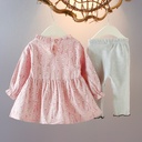 New Elegant Western-Style Cotton Two-Piece Outfit for Baby Girls – Perfect for Spring and Autumn