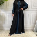 An elegant and luxurious abaya with an Islamic style