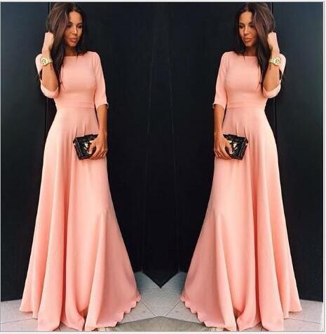 Summer New Style Three-Quarter Sleeve Dress, European And American Women'S Foreign Trade Dress
